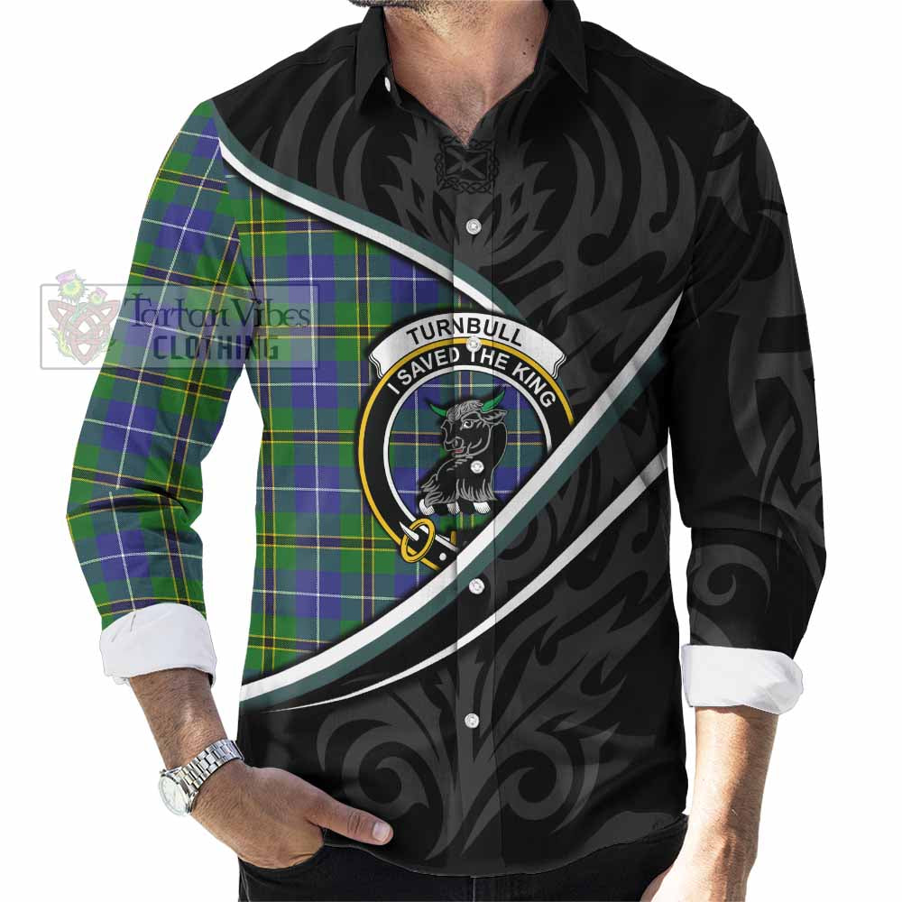 Turnbull Tartan Family Crest Long Sleeve Button Shirts Celtic Scottish Thistle Floral - Tartan Vibes Clothing