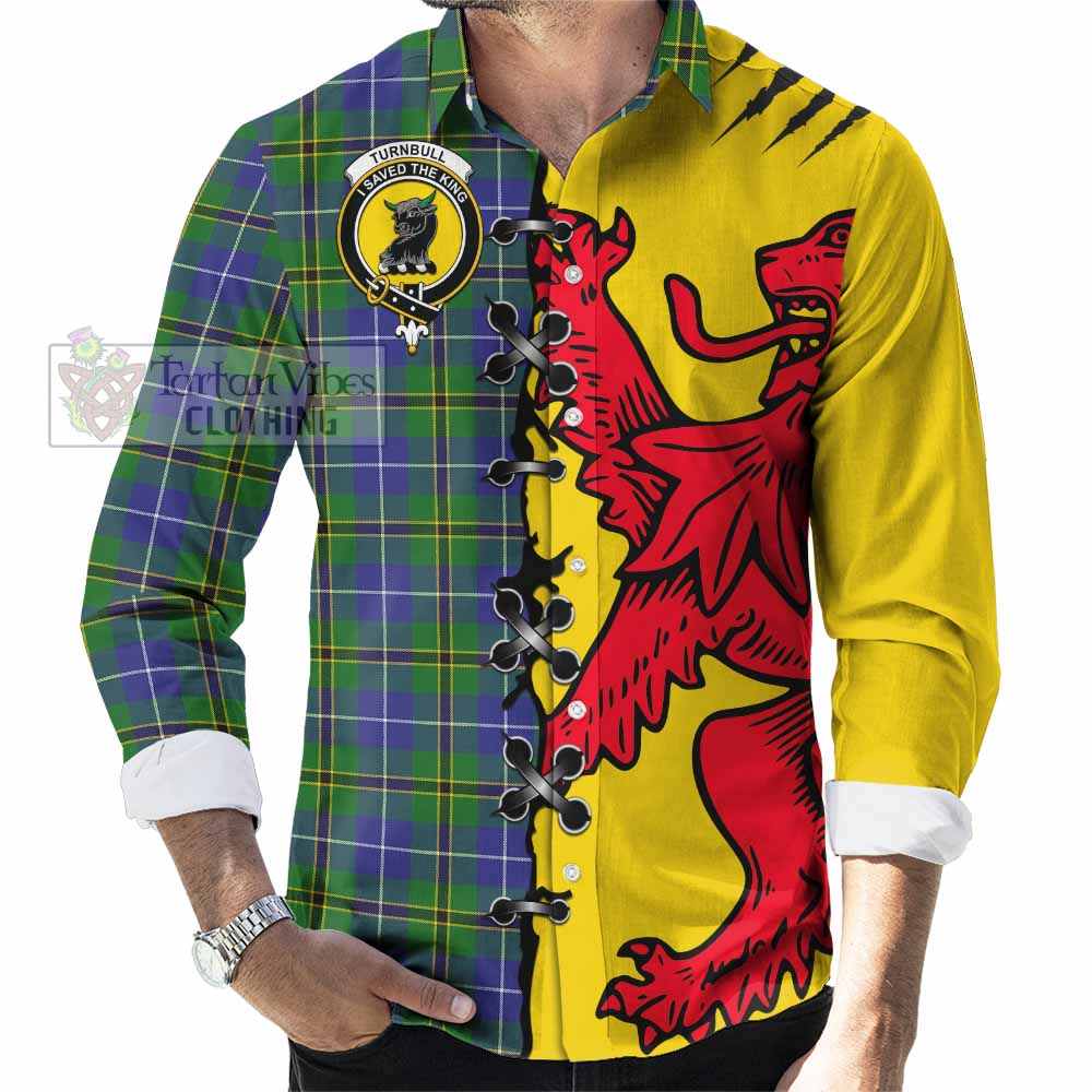 Turnbull Tartan Family Crest Long Sleeve Button Shirts Lion Rampant Honor - Tartan Vibes Clothing