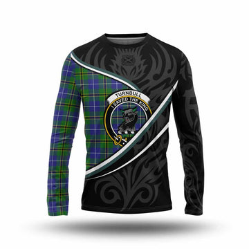 Turnbull Tartan Family Crest Long Sleeve T-Shirt Celtic Scottish Thistle Floral