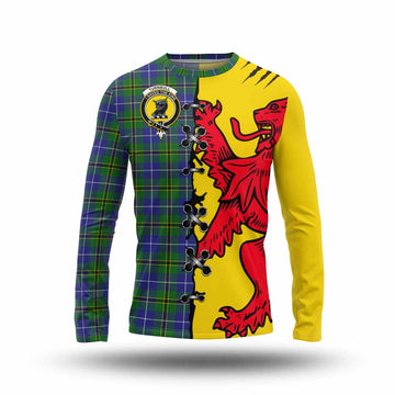Turnbull Tartan Family Crest Long Sleeve T-Shirt Lion Rampant Honor