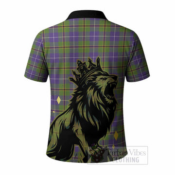 Turnbull Tartan Family Crest Polo Shirt Crowned Lion Roaring
