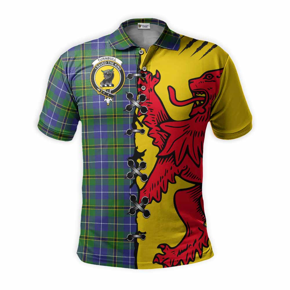 Turnbull Tartan Family Crest Polo Shirt Lion Rampant Honor - Tartan Vibes Clothing