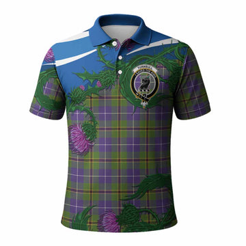Turnbull Tartan Family Crest Polo Shirt Thistle in Minimalism