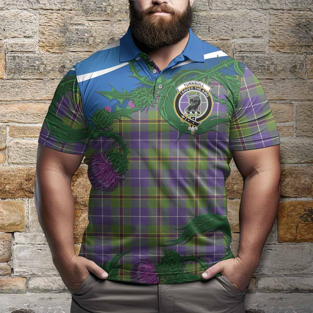 Turnbull Tartan Family Crest Polo Shirt Thistle in Minimalism
