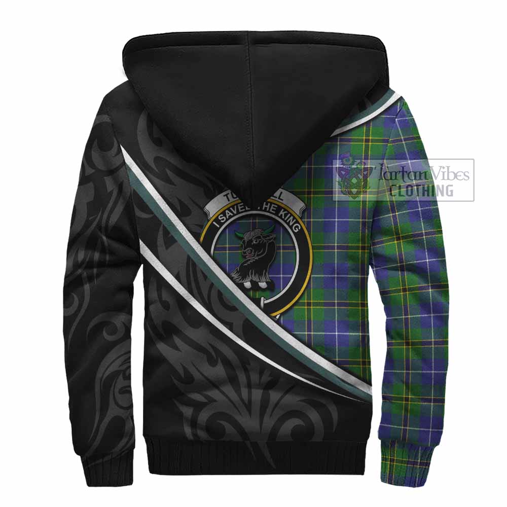 Turnbull Tartan Family Crest Sherpa Hoodie Celtic Scottish Thistle Floral - Tartan Vibes Clothing