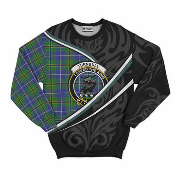 Turnbull Tartan Family Crest Sweatshirt Celtic Scottish Thistle Floral - Tartan Vibes Clothing