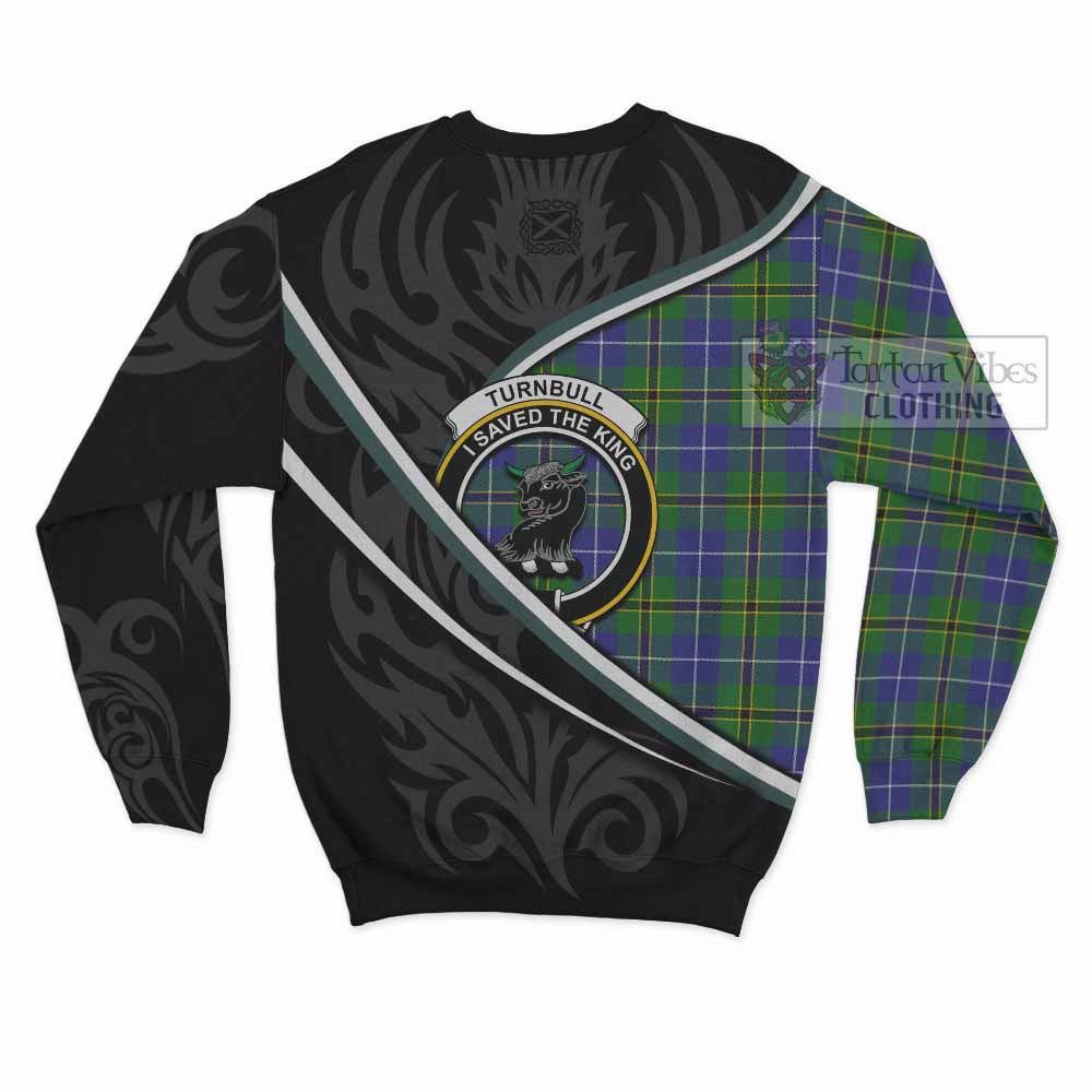 Turnbull Tartan Family Crest Sweatshirt Celtic Scottish Thistle Floral - Tartan Vibes Clothing