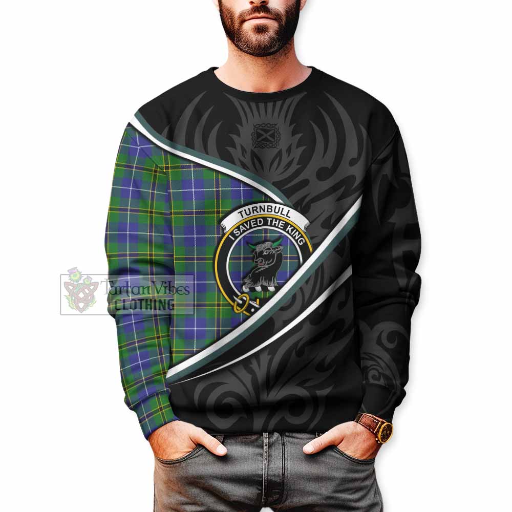 Turnbull Tartan Family Crest Sweatshirt Celtic Scottish Thistle Floral - Tartan Vibes Clothing