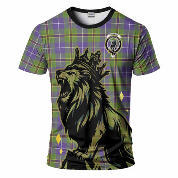 Turnbull Tartan Family Crest T-Shirt Crowned Lion Roaring