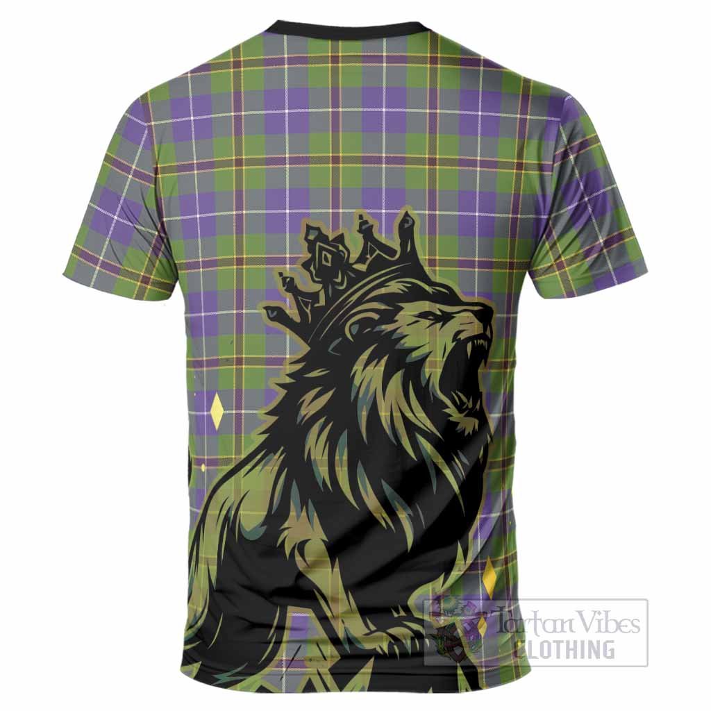 Turnbull Tartan Family Crest T-Shirt Crowned Lion Roaring