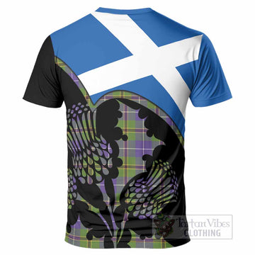 Turnbull Tartan Family Crest T-Shirt Scotland Thistle Floral Flag Style