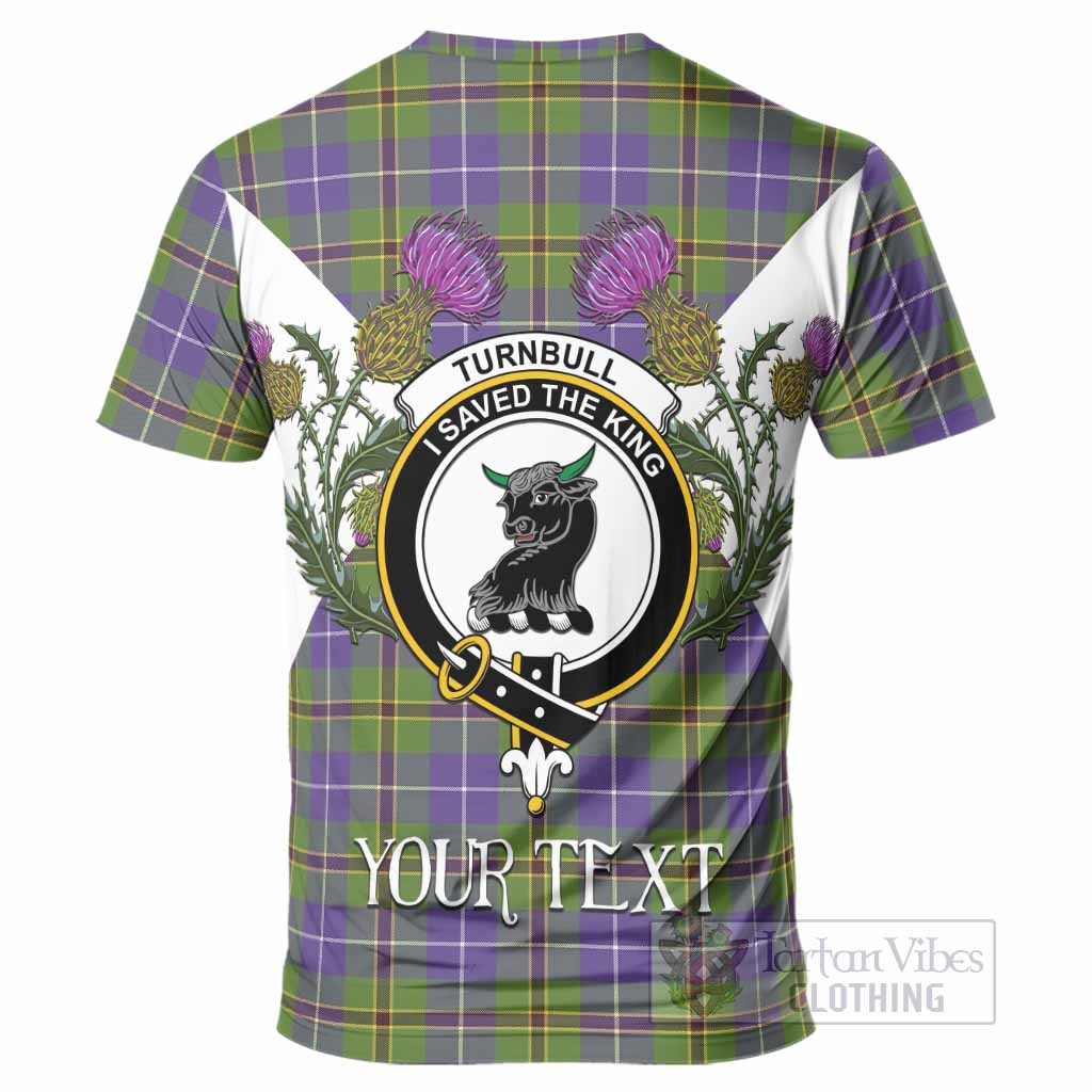 Turnbull Tartan Family Crest T-Shirt Scottish Burns Night Thistle Floral