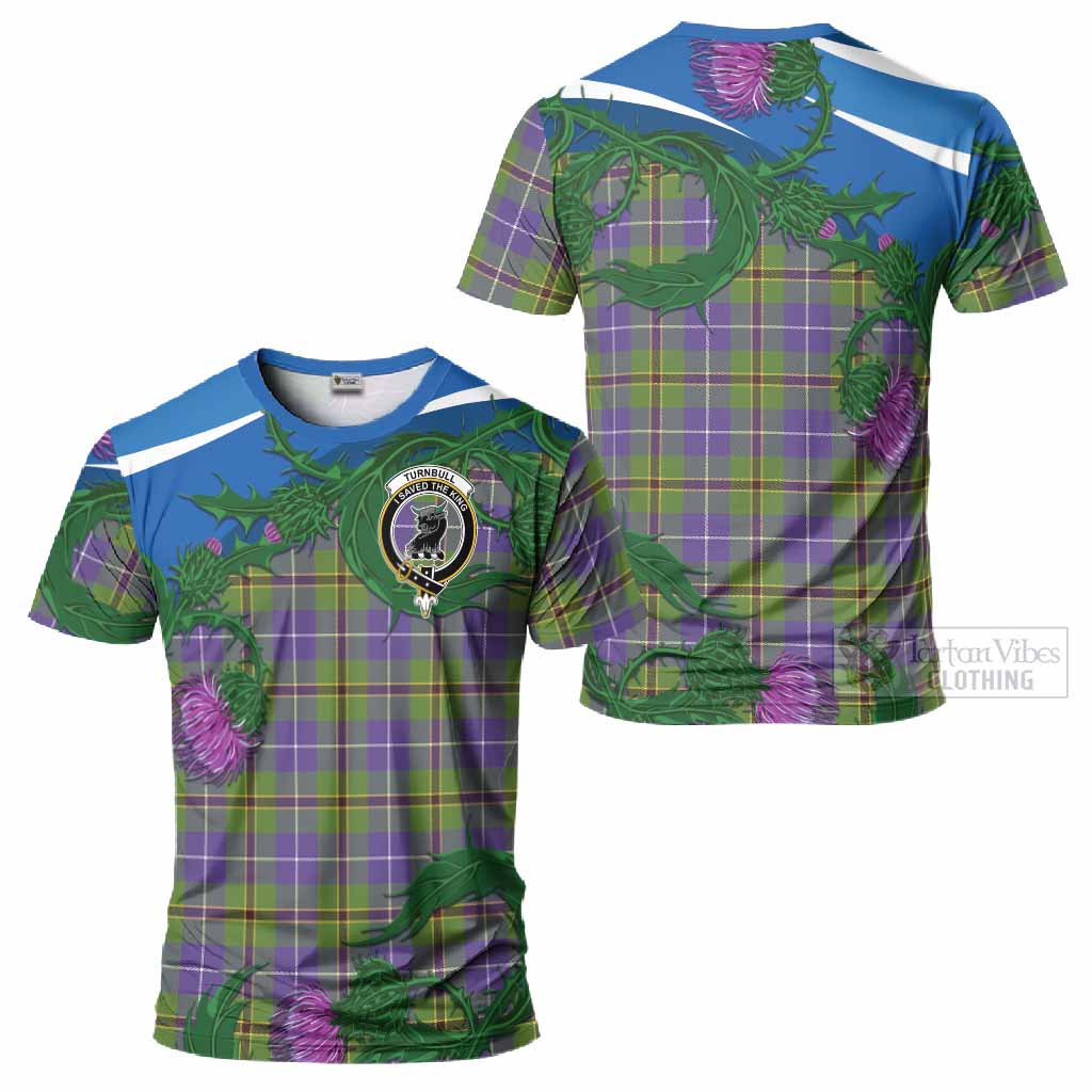 Turnbull Tartan Family Crest T-Shirt Thistle in Minimalism