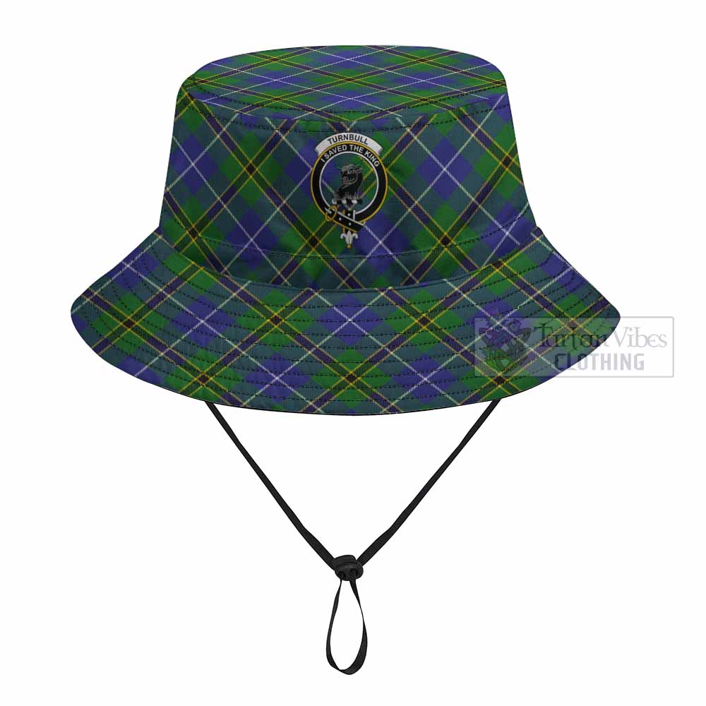 Turnbull Tartan Fishing Hat with Family Crest