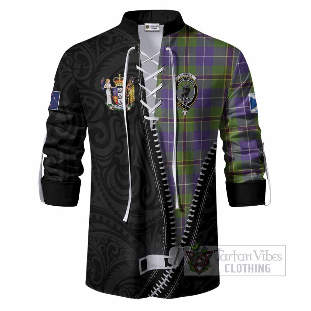 Turnbull Tartan Ghillie Shirt New Zealand Pattern Unique Zipper Stylized