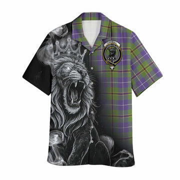 Turnbull Tartan Hawaiian Shirt Roaring Lion Heritage