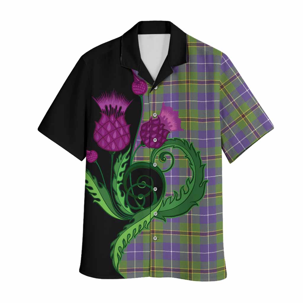 Turnbull Tartan Hawaiian Shirt Traditional Scottish Thistle
