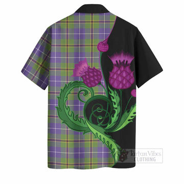 Turnbull Tartan Hawaiian Shirt Traditional Scottish Thistle
