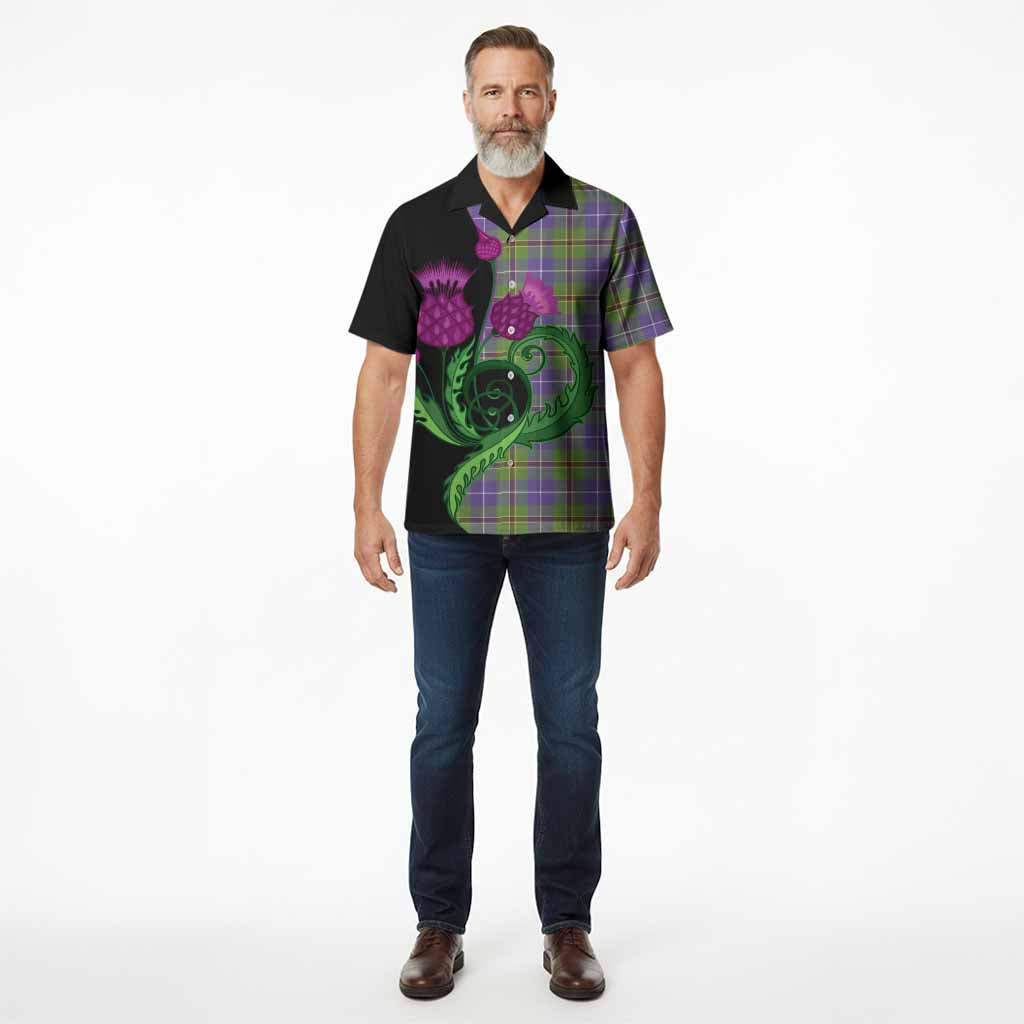 Turnbull Tartan Hawaiian Shirt Traditional Scottish Thistle