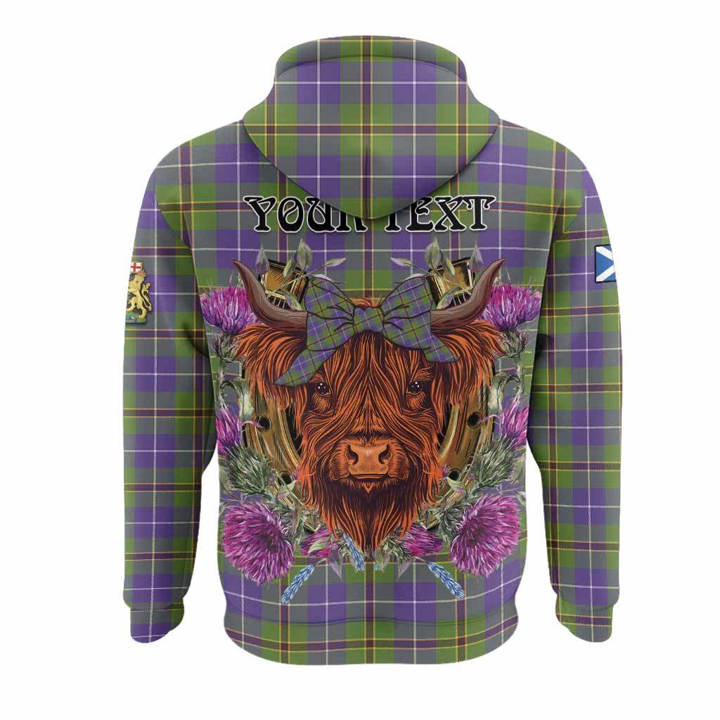 Turnbull Tartan Hoodie Scottish Thistle Heilan Coo