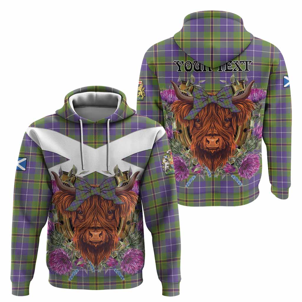 Turnbull Tartan Hoodie Scottish Thistle Heilan Coo