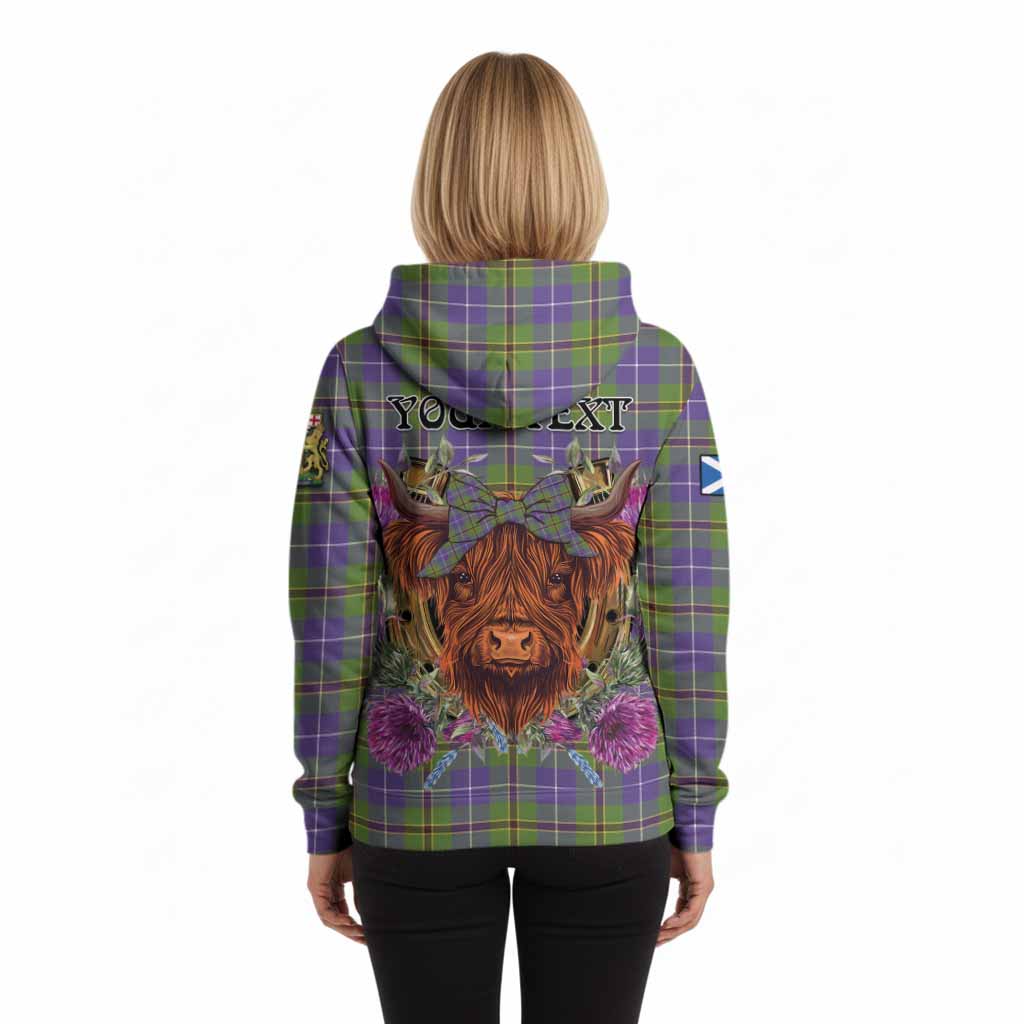 Turnbull Tartan Hoodie Scottish Thistle Heilan Coo