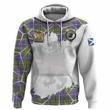 Turnbull Tartan Hoodie with Family Crest and Lion Rampant Grunge Style