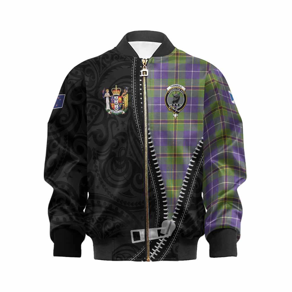 Turnbull Tartan Kid Bomber Jacket New Zealand Pattern Unique Zipper Stylized