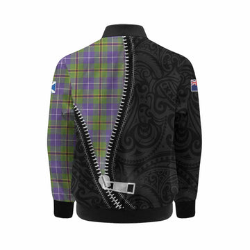 Turnbull Tartan Kid Bomber Jacket New Zealand Pattern Unique Zipper Stylized