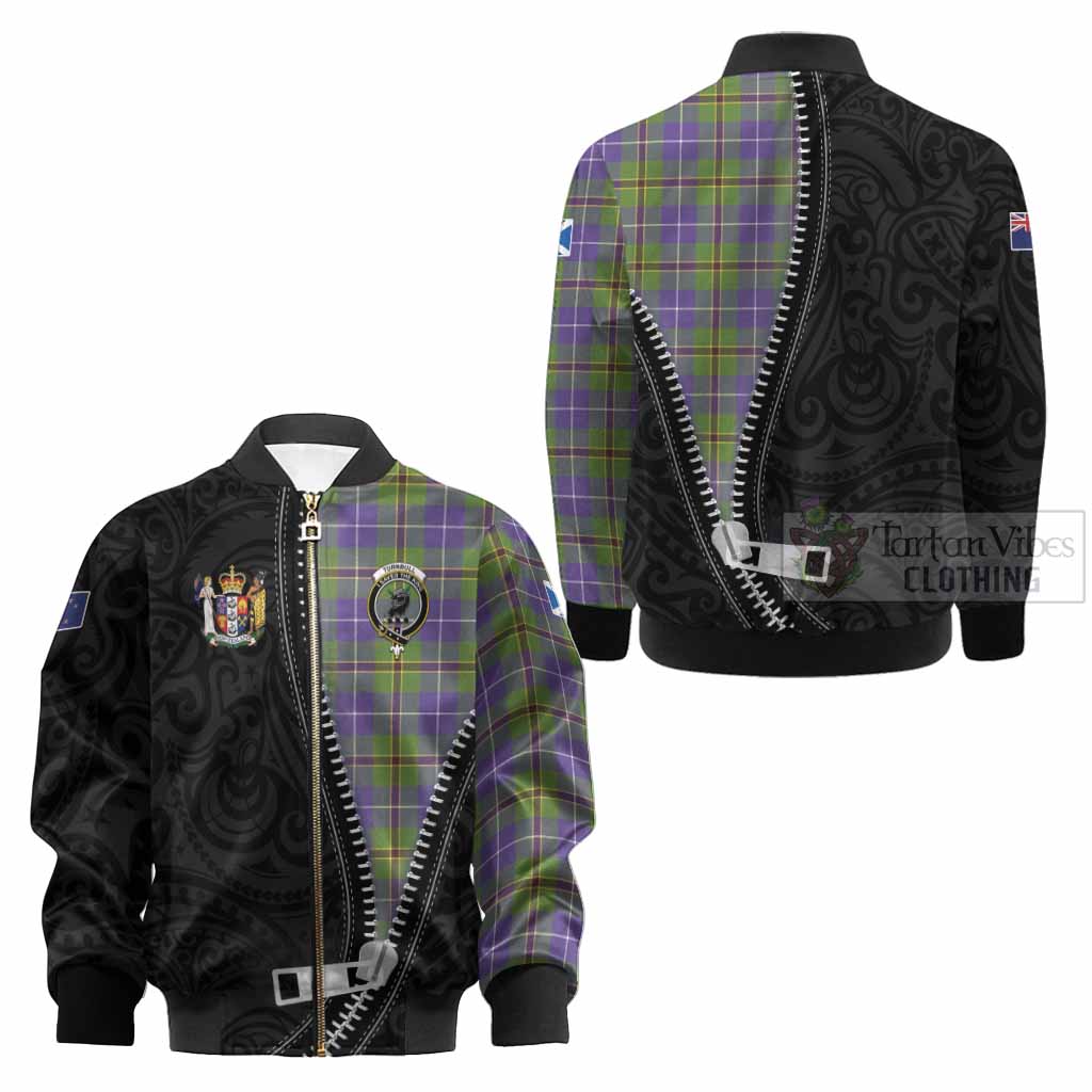Turnbull Tartan Kid Bomber Jacket New Zealand Pattern Unique Zipper Stylized