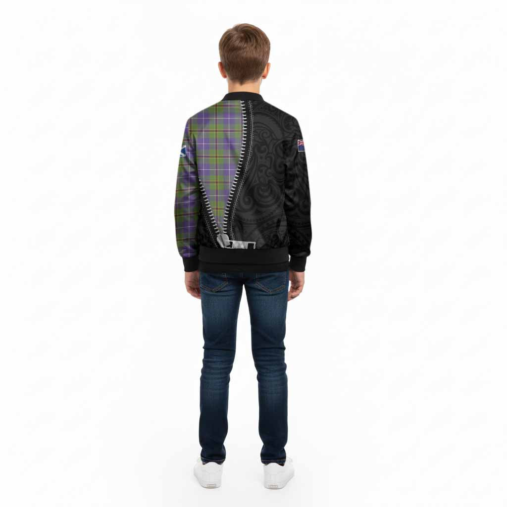 Turnbull Tartan Kid Bomber Jacket New Zealand Pattern Unique Zipper Stylized