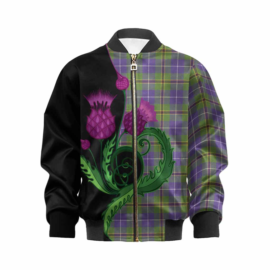 Turnbull Tartan Kid Bomber Jacket Traditional Scottish Thistle