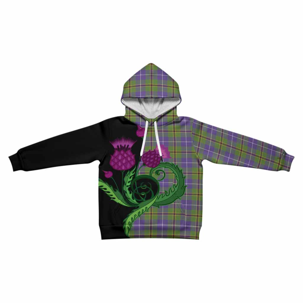 Turnbull Tartan Kid Hoodie Traditional Scottish Thistle