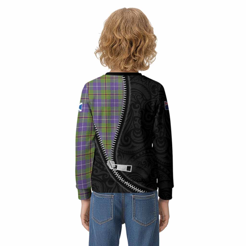 Turnbull Tartan Kid Knitted Sweatshirt New Zealand Pattern Unique Zipper Stylized