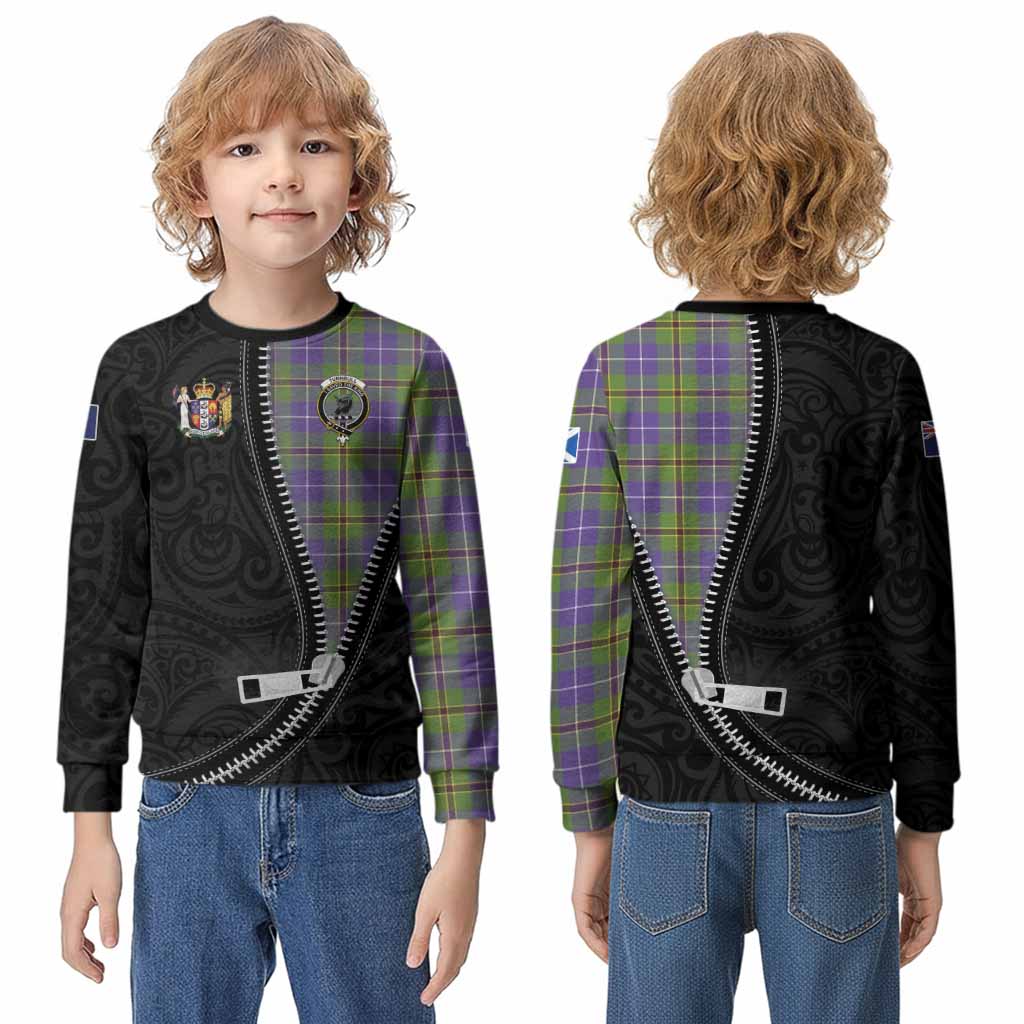 Turnbull Tartan Kid Knitted Sweatshirt New Zealand Pattern Unique Zipper Stylized