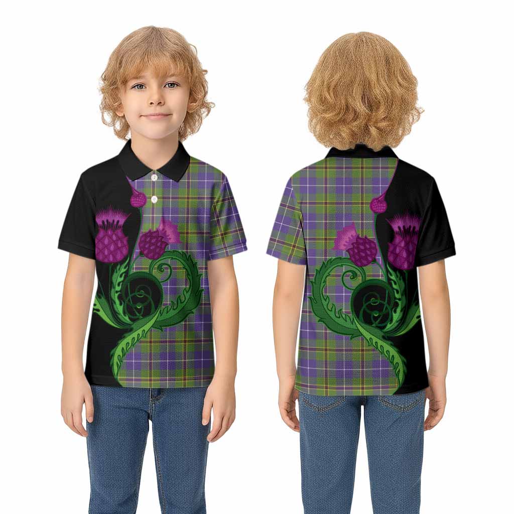 Turnbull Tartan Kid Polo Shirt Traditional Scottish Thistle