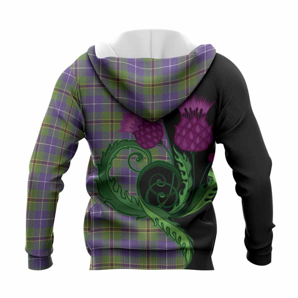 Turnbull Tartan Knitted Hoodie Traditional Scottish Thistle