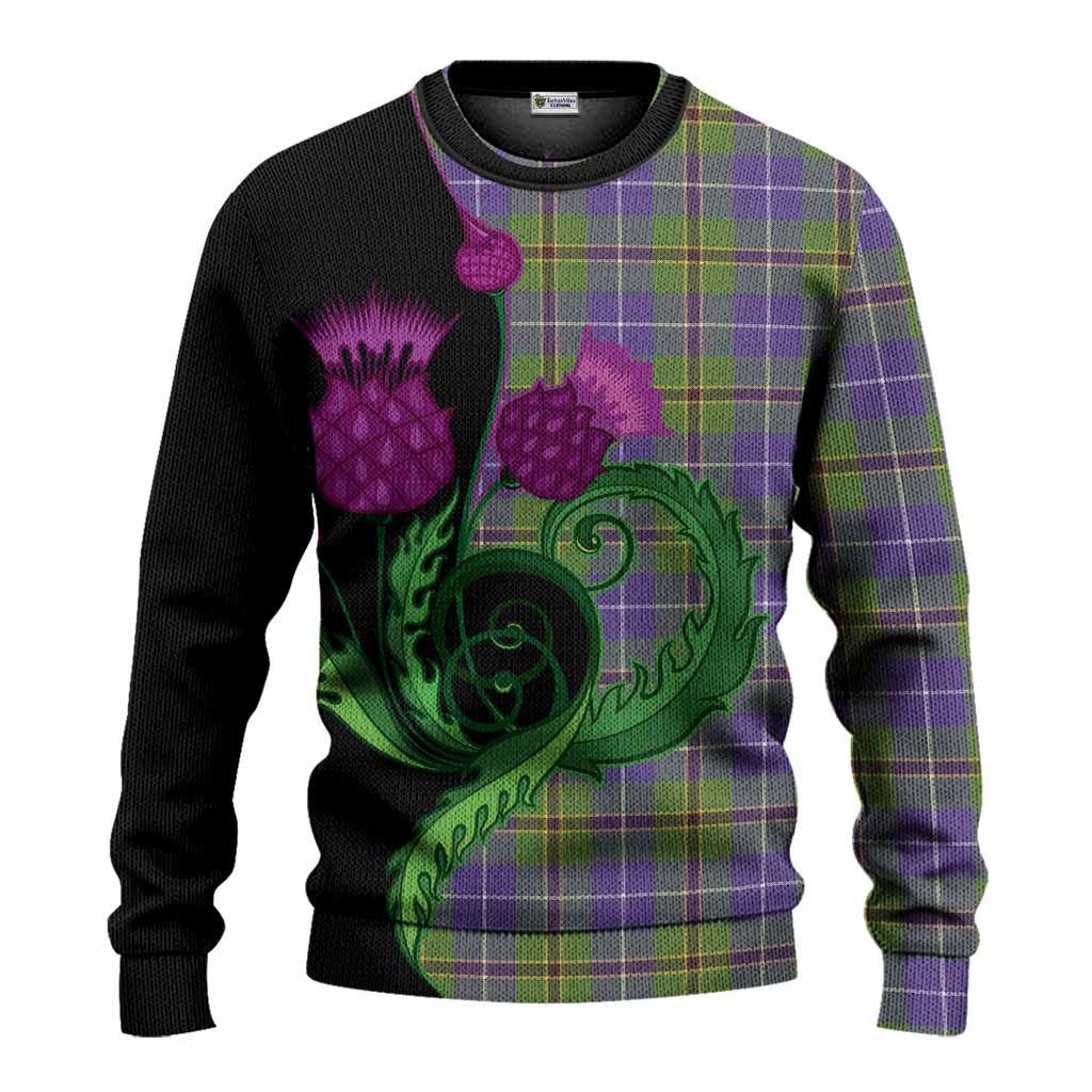 Turnbull Tartan Knitted Sweater Traditional Scottish Thistle