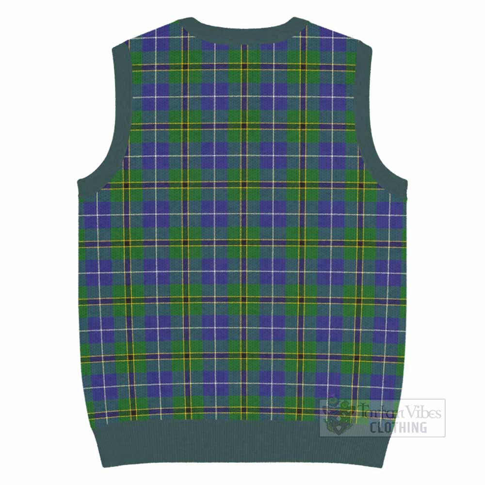 Turnbull Tartan Knitted V-Neck Vest with Family Crest - Tartan Vibes Clothing