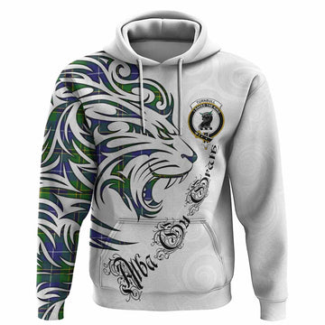 Turnbull Tartan Lion Roar Hoodie Alba Gu Brath with Celtic Motifs