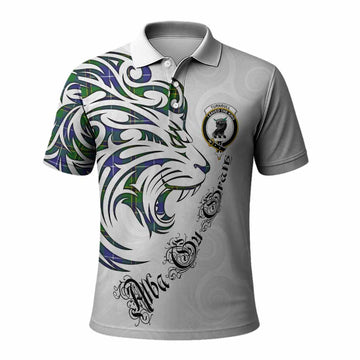 Turnbull Tartan Lion Roar Polo Shirt Alba Gu Brath with Celtic Motifs