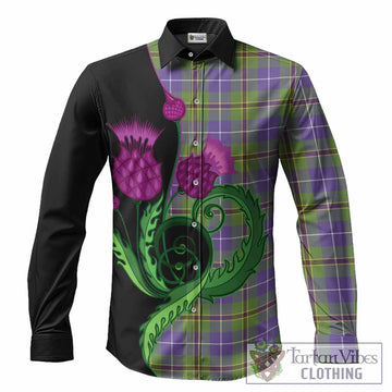 Turnbull Tartan Long Sleeve Button Shirts Traditional Scottish Thistle