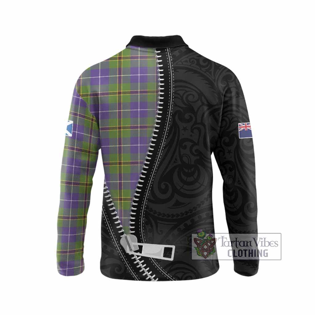 Turnbull Tartan Long Sleeve Polo Shirt New Zealand Pattern Unique Zipper Stylized