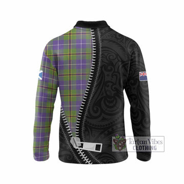 Turnbull Tartan Long Sleeve Polo Shirt New Zealand Pattern Unique Zipper Stylized