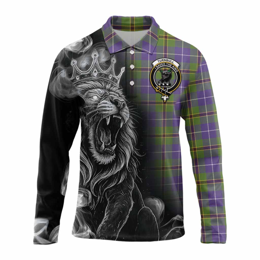 Turnbull Tartan Long Sleeve Polo Shirt Roaring Lion Heritage