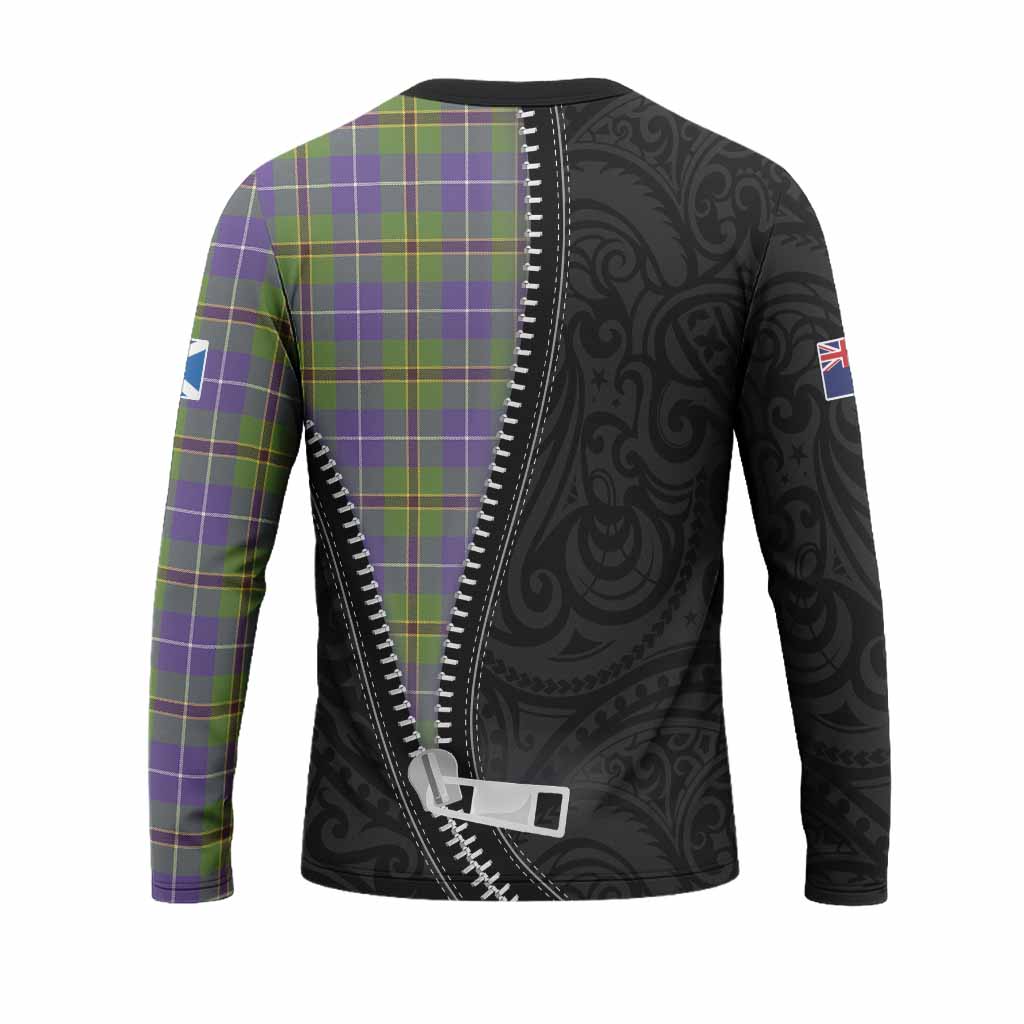 Turnbull Tartan Long Sleeve T-Shirt New Zealand Pattern Unique Zipper Stylized