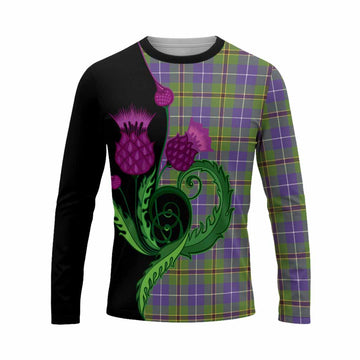 Turnbull Tartan Long Sleeve T-Shirt Traditional Scottish Thistle