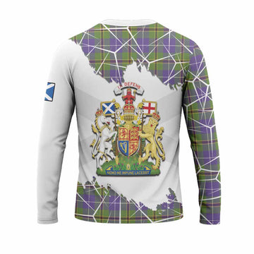 Turnbull Tartan Long Sleeve T-Shirt with Family Crest and Lion Rampant Grunge Style