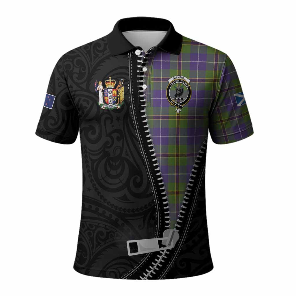 Turnbull Tartan Polo Shirt New Zealand Pattern Unique Zipper Stylized