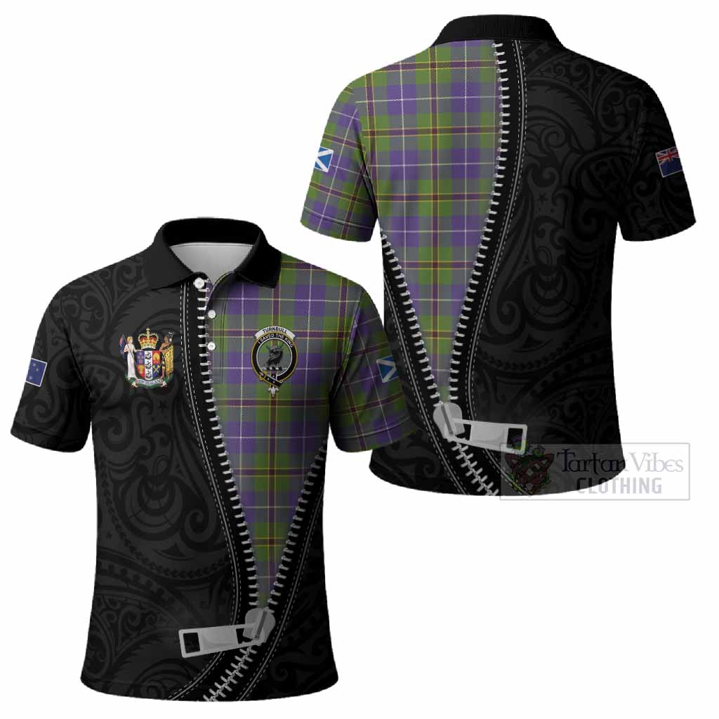Turnbull Tartan Polo Shirt New Zealand Pattern Unique Zipper Stylized